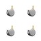 Service Caster 2.375 Inch MRI Safe Casters with Brakes, 12mm Threaded Stem, Set of 4, SCC, 4PK SCC-TS02S60-TPR-GRY-B-M12X22-MRI-4 - alternate 1